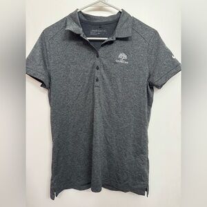 NIKE Golf Shirt Womens Large Grey Dri-Fit RARE Polo Golden Oak Disney